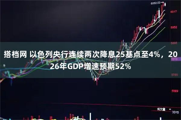 搭档网 以色列央行连续两次降息25基点至4%，2026年GDP增速预期52%