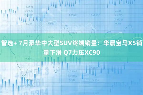 智选+ 7月豪华中大型SUV终端销量：华晨宝马X5销量下滑 Q7力压XC90